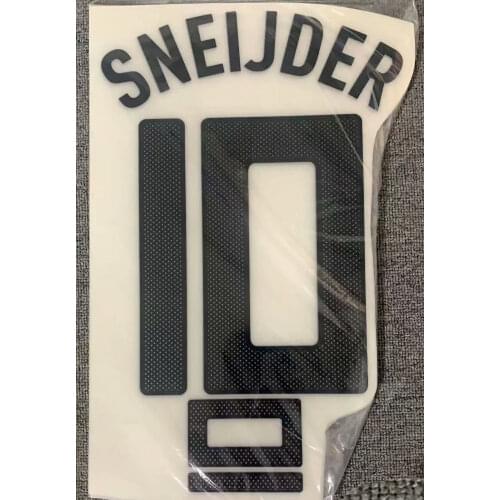 2012 #10 Sneijder Nameset Printing Home Away Heat Transfer Iron ON Soccer Badge