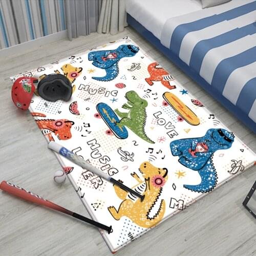 2022 Tapis Salon Non-slip Floor Cute Cartoon Pig Pattern Kids Carpet Children Rug baby crawling flannel Children durable carpet