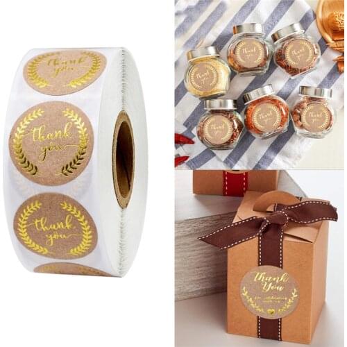 500Pcs Thank You Stickers Wedding Party business Labels Craft Handmade Label