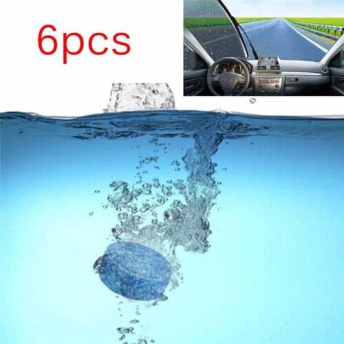 6Pcs Car Windscreen Cleaning Agent Pills Effervescent Tablets Glass Water Solid Wiper Cleaner Amazing Auto Windscreen Cleaner