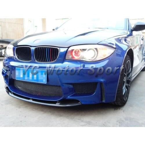 Car Accessories FRP Fiber Glass M1-RZS Style Front Bumper with Carbon Fiber Front Lip Fit For 2008-2013 1 Series E82