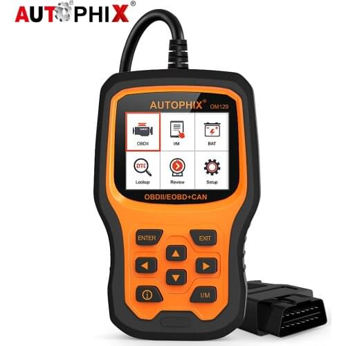 Autophix OM129 OBD2 Auto Scanner Multi-Language Engine Battery Check Live Data ODB OBDII Code Reader Diagnostic Tool Free Update