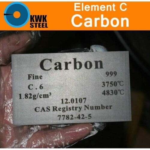 C Carbon Cube Plate Sheet Bulk Block High Pure 99.9% Periodic Table of Elements for Research Study University Education