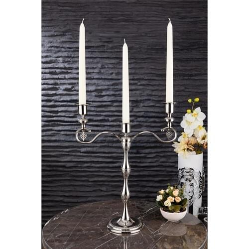 Doreline Vela Decorative 3'lü Candlestick Candle Holder Decorative Objects and Lighting
