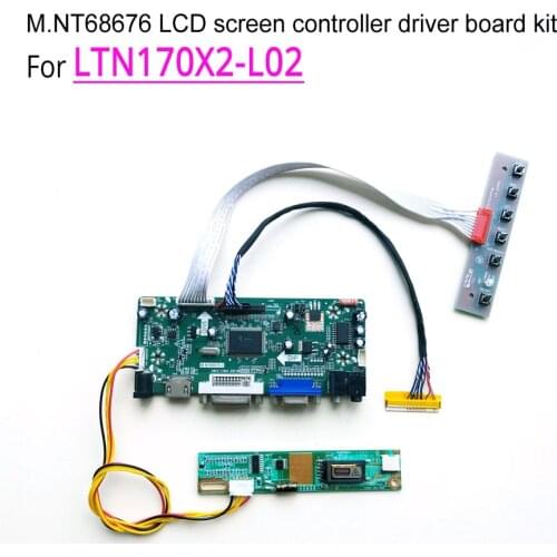 For LTN170X2-L02 laptop LCD monitor 60Hz 1440*900 17" CCFL 30 pins LVDS 1-lamp M.NT68676 display controller driver board kit