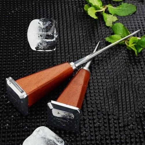 ICE CRUSHERS Stainless Steel Ice Pick Bar Pickaxe, Bar Chisel and 1-Point Ice Piton