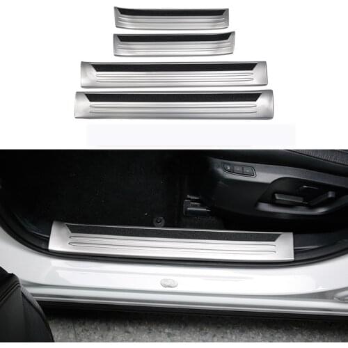 Stainless Door Sill Scuff Plate Inside Door Sills Protector Stickers Car Accessories Fit For Mazda CX-5 CX5 2017 2018 2019 2020