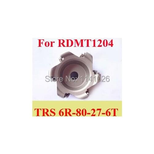 Free Shopping TRS-6R-80-27 -6T Face End Milling Cutter Indexable Flat Roughing Cutting ,CNC Milling Cutter
