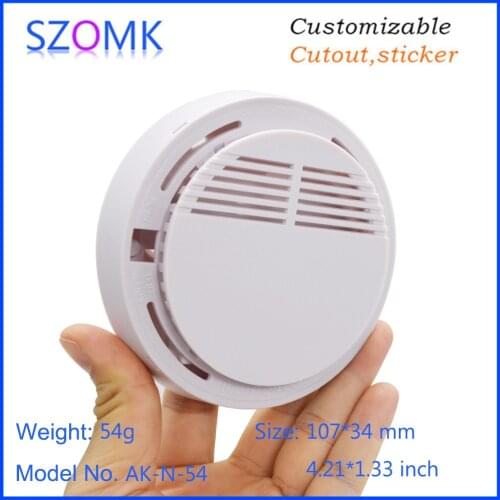 1 piece, 107*34mm szomk plastic enclosure for humidity and temperature enclosure abs plastic smoke sensor housing for pcb design