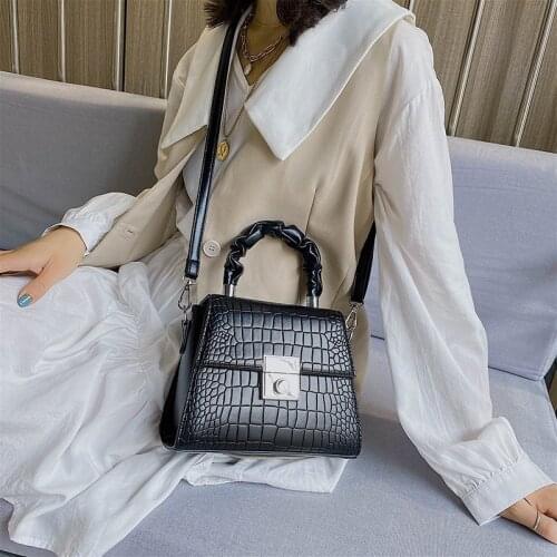 New Stone Leather Handbags Women Shoulder Crossbody Bags 2021 Fashion Luxury Designer Ladies Messenger Bags Female Purses