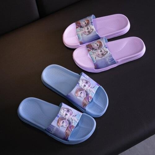 Disney childrens slippers Frozen elsa summer new non-slip indoor home boys and girls sandals and slippers