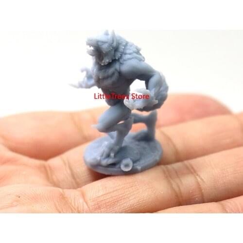 32mm 56mm Resin Model Werewolf Werewolves Warrior Fantasy 3D Print Figure Sculpture DW-001