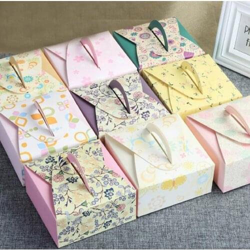 Mooncake Packaging Box With Handle Cake Cookie Packaging Hand Gift Box Free shipping SN3399