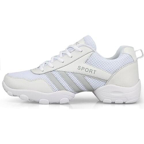 Square dance shoes men breathable soft bottom white running shoes sports fitness male dancing shoes sneakers