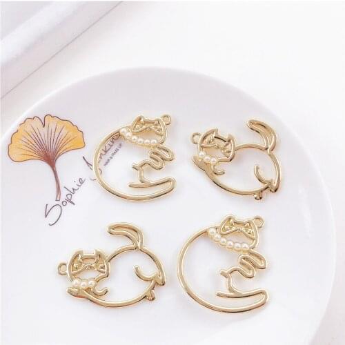 Wholesale 50pcs/lot beads decoration cartoon cute cats shape alloy floating locket charms diy jewelry earring/garment accessory