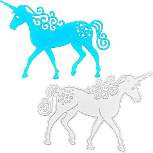 Julyarts Unicorn Die Cutting Dies Scrapbooking Dies Metal Stencils for DIY Album Paper Card Decorative Craft Die Cuts