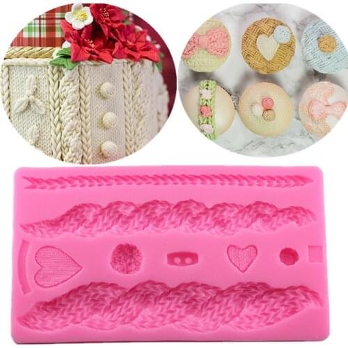 Love wool pattern silicone cake mold silicone baking mat cake decoration tool fondant mold