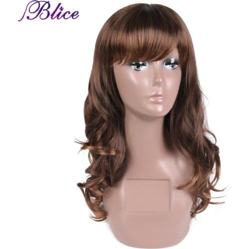Blice Synthetic Wig For Women Long Natural Wavy Wig 24" 100% Kanekalon Synthetic Fiber African American Wig Mixed Color #FT4/27