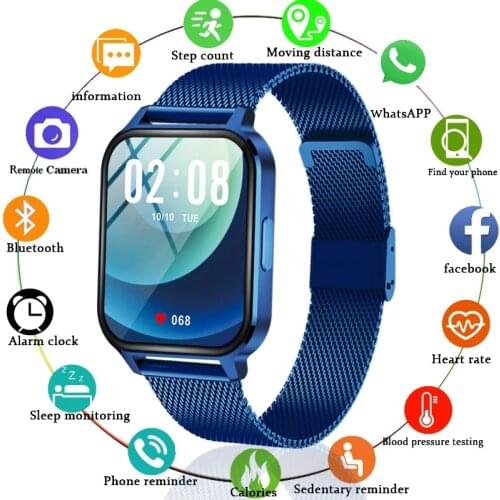 LIGE New Smart Watch Fitness Tracking Heart Rate Monitor Call Reminder Sports Smart Clock Men Women Waterproof Smart Watch Gift