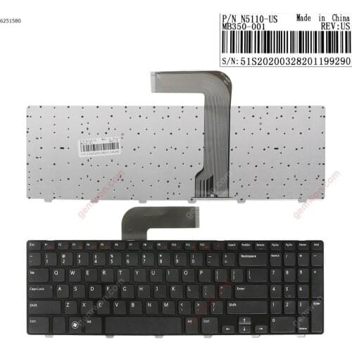 Replacement new laptop keyboard for DELL NEW Inspiron 15R N5110 BLACK FRAME BLACK（OEM