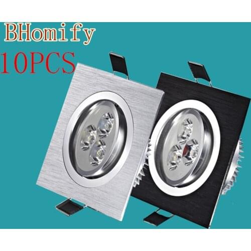 LED Down Light Square 9W Downlight dimmable Recessed Led Ceiling Spot Light Lamp AC110/220VAC85-265V +Driver Indoor lighting