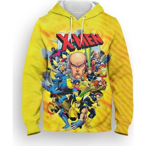 Sweatshirts For Men Marvel Hero 3D Print X-Men Long Sleeve Women Hoodies Casual Harajuku Streetwear Children Pullover