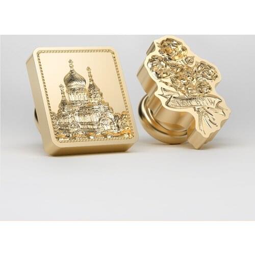 Embossed 3D Wax Seal stamp Wax Seal Stamp blessing Stamps for Wedding Invitation Copper Head Wood Handle Flower Animal Pattern