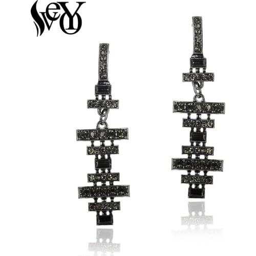 VEYO Fashion Rhinestone Drop Earrings Vintage Dangle Earrings Accessories For Women Jewelry