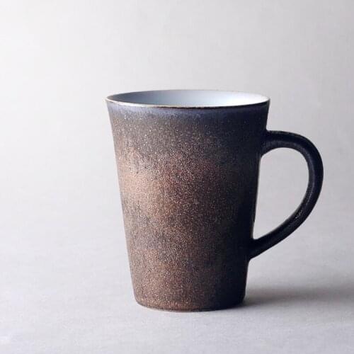 Japanese Vintage Classic Gold-plated Ceramic Cup Creative Handmade Unique Mug Coffee 300ml Tazas Drinkware