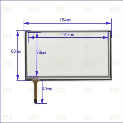 ZhiYuSun KDT-4058 this is compatible 154*88mm 4 line For Car DVD touch screen panel Sensor glass for carredio