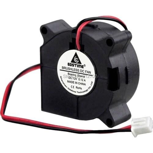 100pcs Gdstime Black 4020s DC 2pin 4cm 40mm 40 x 40 x 20mm Ventilation Fan Blower 12 Volt
