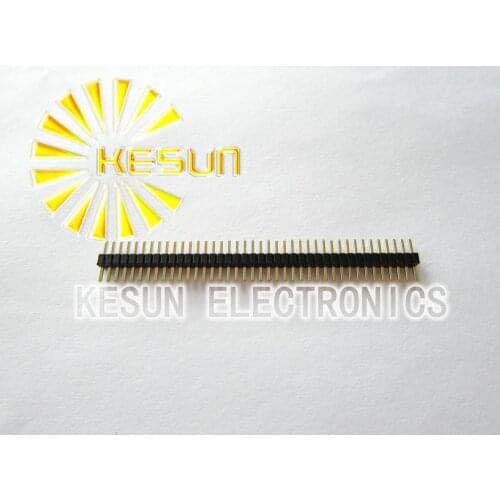 200pcs/lot 1.27mm 1X40 Single Row Male Pin Header Strip Gold-plated (Plastic in the middle)