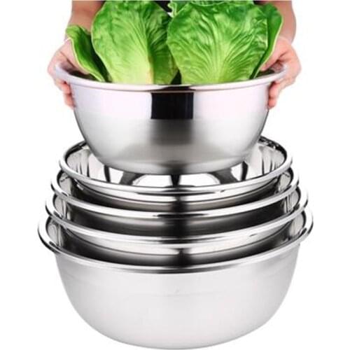 2017 new thicken deepen Stainless steel bowl big basin Egg Beating Pan/Mixing Bowl/Kneading Basin Fermentation Pot Tools