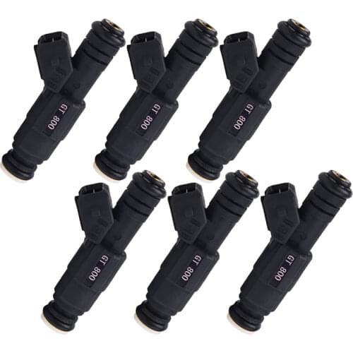 6x New Fuel Injectors GT800 800cc Large Flow Modification High Quality Nozzle 12 Holes 12Ohms Atomization Engine Injection Valve