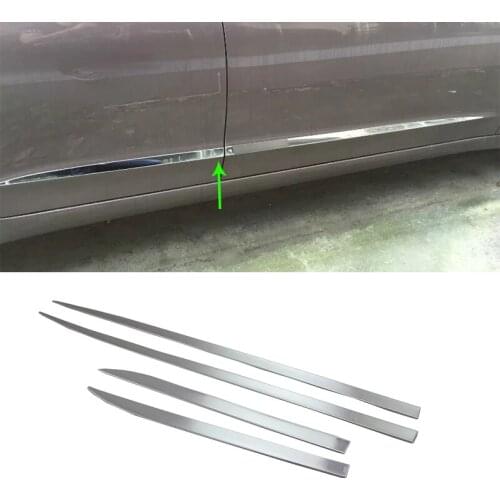 Car Accessories Exterior Decoration Stainless Steel Side Door Car Body Molding Strips Cover For Hyundai Elantra 2018 Car-styling