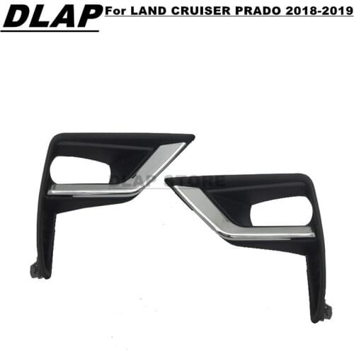 Car Lights Hood For TOYOTA LAND CRUISER PRADO 2018 2019 Front Bumper Fog Light Cover Fog Lamp Cap Shell