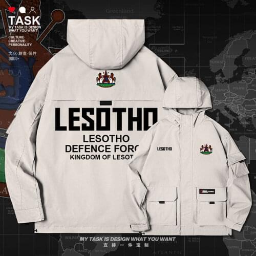 Kingdom of Lesotho LSO Sotho Basotho LS men jacket hooded Land Force logo army fan mens fashion top clothing clothes autumn