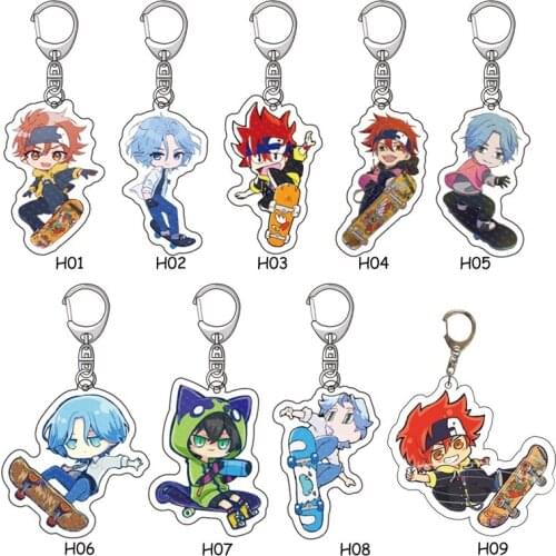 SK8 The Infinity Keychains Cosplay Miya Langa Reki Cherry Blossom Adam Key Rings Kawaii Pendants Fashon Jewerly Gifts