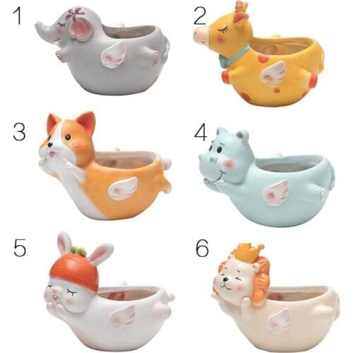 Sleepwalking Angel Flower Pot Series Cute Cartoon Animal Shape Home Supplies Flower Pots Planters