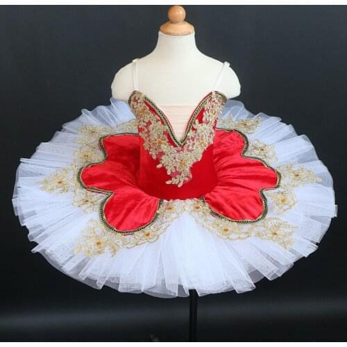 Children Blue Red Professional Ballet Tutu Kids Swan Lake Pancake Tutu Ballerina Party Dance Costumes Ballet Dress Girls Women