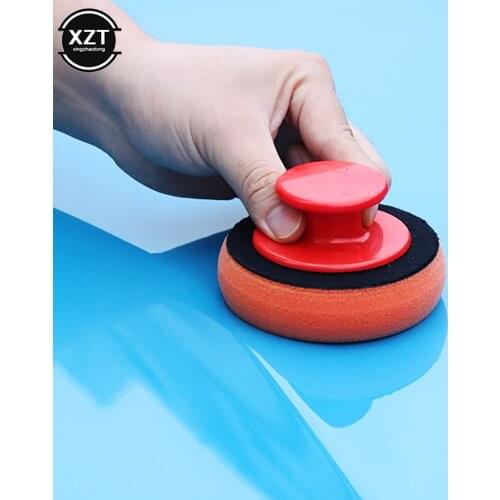 5Pcs/Set Car Waxing Sponge High Density Buffing Wipe Polisher Pads Kit Polishing Handle Cleaning Sponge For Car Glass Home