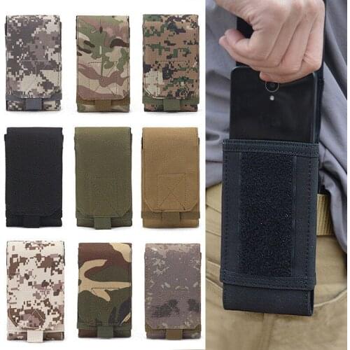 Outdoor Camouflage Waist Bag Tactical Army Phone Holder Sport Belt Bag Case Waterproof Nylon Sport Hunting Camo Bags in Backpack