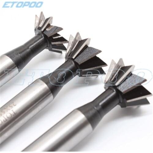 1pc 55 Degrees HSS Dovetail Milling Cutter CNC End Mill Straight Shank CNC Router Bit