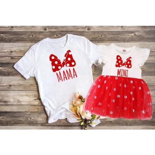 Mommy and Me MAMA MIMI Matching outfit mom and daughter Family Look Women Girls Mother Daughter clothing