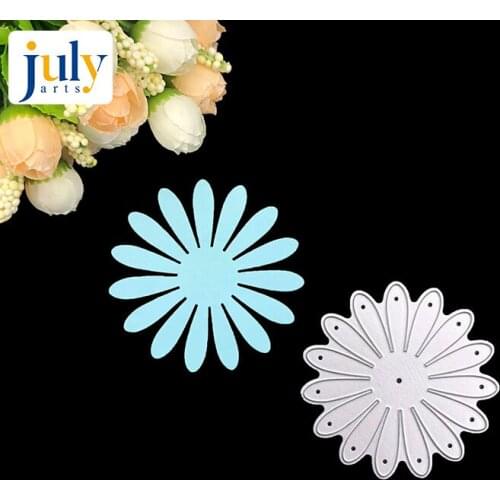 Julyarts Metal Cutting Dies Daisy Blossom Flower Cutout Lace Hollow Embossing Stencil DIY Scrapbook Paper Album 2019 New