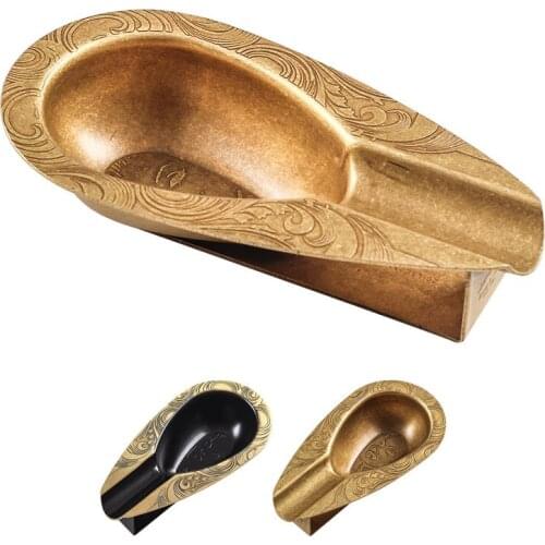 Beautiful Women Cigar Ashtray, Brass Metal Cigar Travel Ash tray for Men and Women, Home, Patio and Outdoor use (Bronze) JF-065