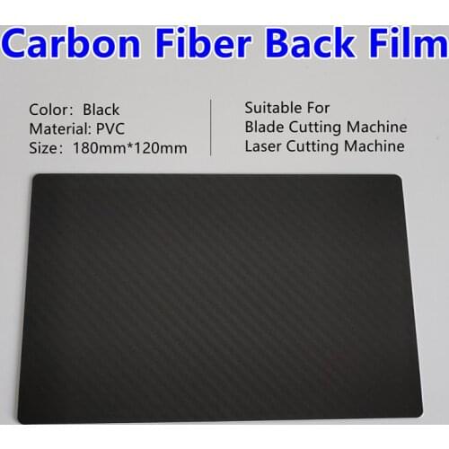 50pcs Black Carbon Fiber Back Film For Phone Screen Protector Universal 3D Decorative PVC Back Sticker For Blade Cutting Machine