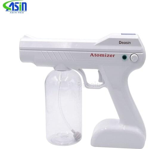 Portable Nano Mist Sprayer Rechargeable Office School Santitizer Gun Wireless Charging Nano Blue Light Spray Atomizer