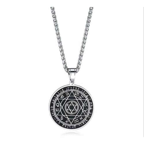 Simple new stainless steel 12 horoscope star pendant mens hip hip hop necklace disco dance Pendant chian 24