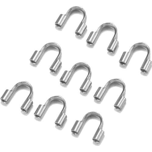 30pcs/lot 4x4.5mm Stainless Steel Wire Guardian Wire U Shaped Protectors Loops ForDIY Jewelry Making Finding Accessories